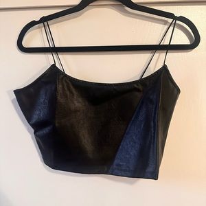 Pleather crop